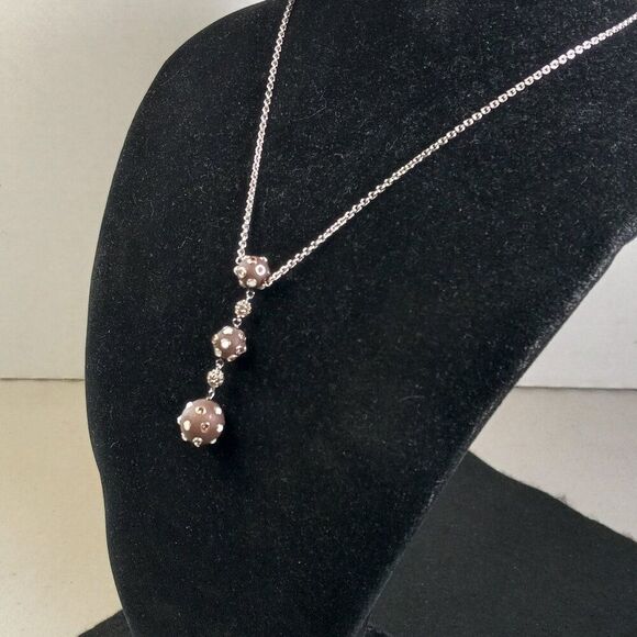 Five Sparkling Moons Pendant on Silver 925 Necklace Cottagecore Granny Chic - Picture 2 of 7